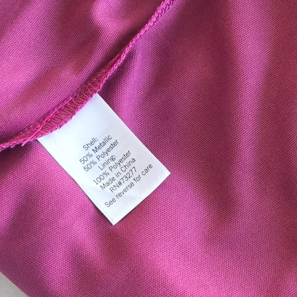 NINE WEST Berry Pink Mockneck Swing Trapeze Mini Dress XXL Cocktail Dressy - Picture 9 of 11